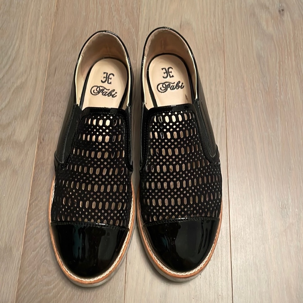 Black Italian designer loafers
